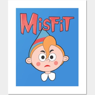 Misfit Elf 1 Blue and Red Posters and Art